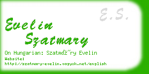 evelin szatmary business card